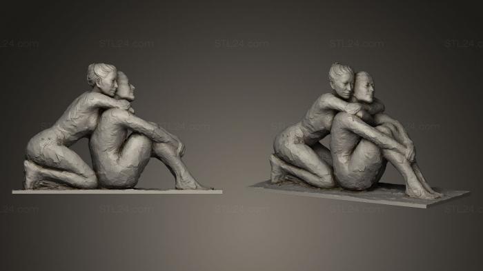 Miscellaneous figurines and statues (Couple assis, STKR_0132) 3D models for cnc